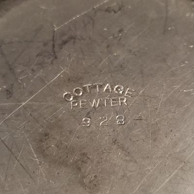 Cottage Pewter Cups, Bowls, Flask. (LR-KD) and More