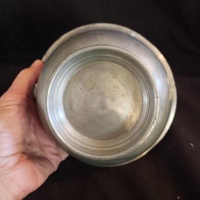 Cottage Pewter Cups, Bowls, Flask. (LR-KD) and More