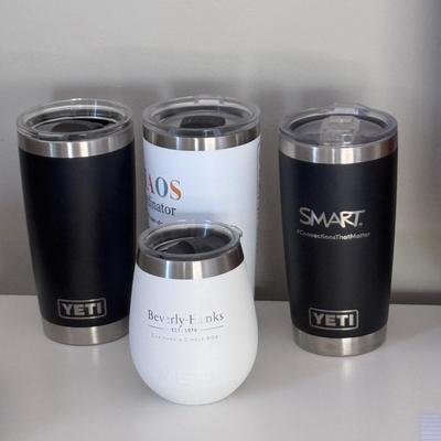 Four Branded 10 oz Yeti Tumblers (G-DZ)