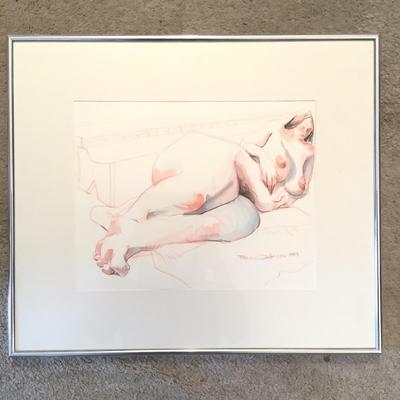 MB785 Original Pastel by Renny Johnson “Nude Lady”