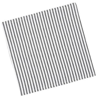 Set of 10 Black & White Ticking Stripe Woven 100% Cotton Fabric Napkins 20" Square Housewarming, Party, Entertaining