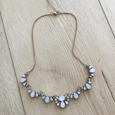 Beautiful, vintage, gold, toned, rhinestone statement necklaces