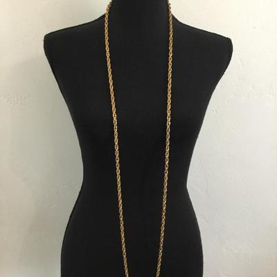 Vintage Crown, Trifari, gold, toned chain necklace