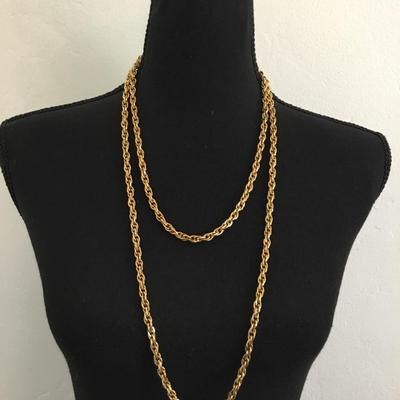 Vintage Crown, Trifari, gold, toned chain necklace