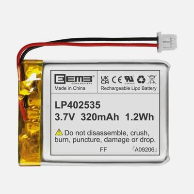 3.7V 320Mah 402535 Lipo Lithium Ion Polymer Rechargeable Battery