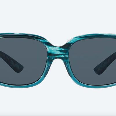 Costa Del Mar Gannet Women's Sunglasses Blue Clear Crystal/Polarized Gray Lens 580P 58mm