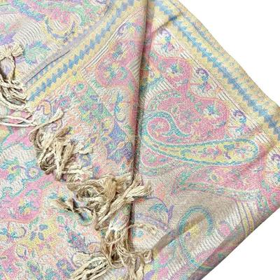 Pastel Colored Reversible Pashmina Scarf for Women - Festival Scarves Wedding Pashmina Head Covers Light Weight Shawl Bohemian Rave