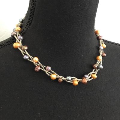 Beautiful, genuine, pearl beaded necklace