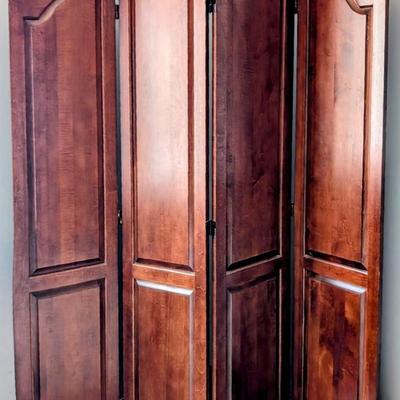 LOT 2Y: Vintage 4 Panel Cherry Wood Room Divider