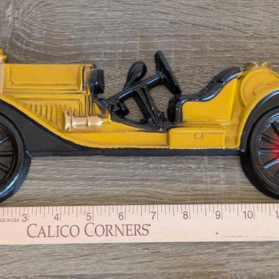 LOT 11K: Vintage Midwestern Cast Metal Antique Car & Napco Antique Car Wall Hangings