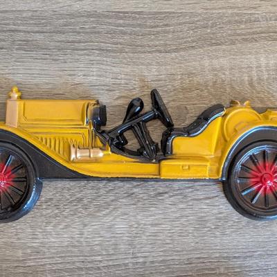 LOT 11K: Vintage Midwestern Cast Metal Antique Car & Napco Antique Car Wall Hangings