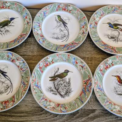 LOT 12K: The Bombay Company Hummingbirds Of The World Plate Set