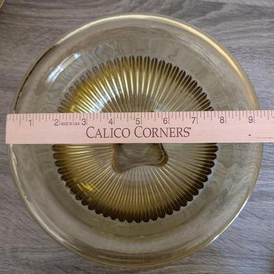 LOT 13K: Vintage Federal Glass Co Amber Nesting Bowls
