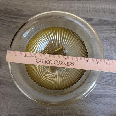 LOT 13K: Vintage Federal Glass Co Amber Nesting Bowls