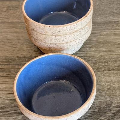 LOT 16K: Antique "The New German" Pottery American Farmhouse Primitive Style Salt Glaze Stoneware Mixing Bowl w/ Handle &...