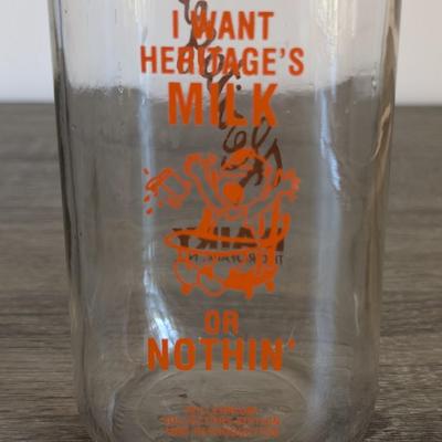 LOT 17K: Vintage Heritages, Thorofare NJ, Glass Milk Bottles