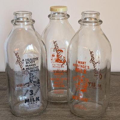 LOT 17K: Vintage Heritages, Thorofare NJ, Glass Milk Bottles