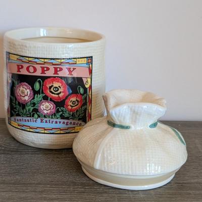 LOT 18K: Vintage Hearth And Home Burlap Sack Ceramic Canister Set Of 4