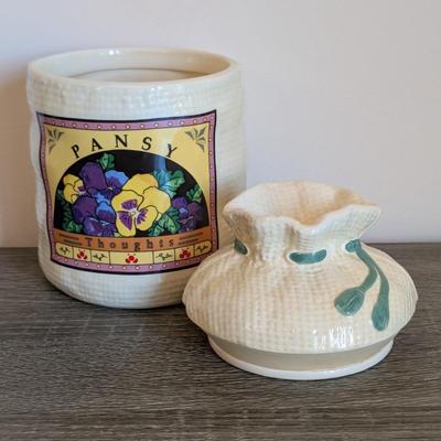 LOT 18K: Vintage Hearth And Home Burlap Sack Ceramic Canister Set Of 4