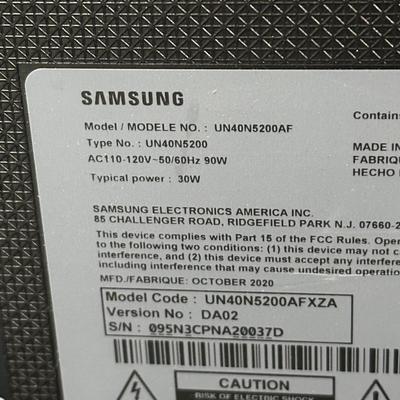 LOT 24Z: Samsung TV Model UN40N5200AF