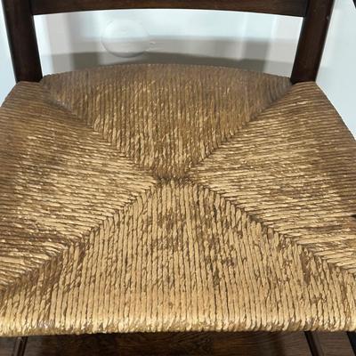LOT 27X: Antique 19th Century Hand Carved Cane Seat Walnut Chair & Two Beautiful Vintage Ladder Back Chairs