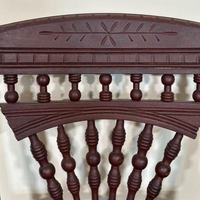 LOT 27X: Antique 19th Century Hand Carved Cane Seat Walnut Chair & Two Beautiful Vintage Ladder Back Chairs