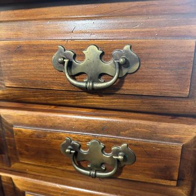 LOT 28X: Antique French Cane Back Arm Chair & Young Hinkle Night Stand
