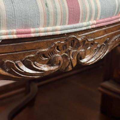 LOT 28X: Antique French Cane Back Arm Chair & Young Hinkle Night Stand