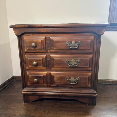 LOT 28X: Antique French Cane Back Arm Chair & Young Hinkle Night Stand