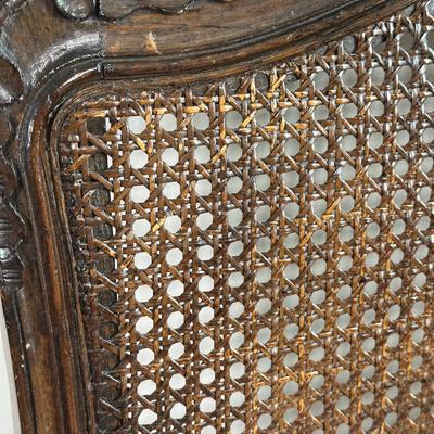 LOT 28X: Antique French Cane Back Arm Chair & Young Hinkle Night Stand