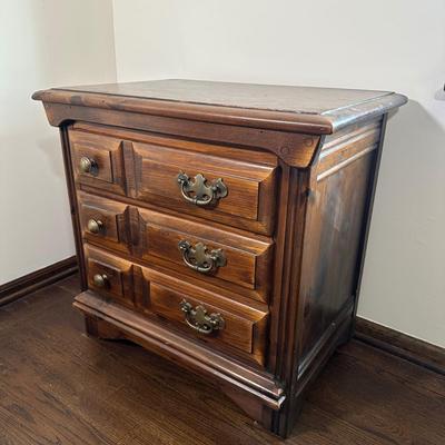 LOT 28X: Antique French Cane Back Arm Chair & Young Hinkle Night Stand