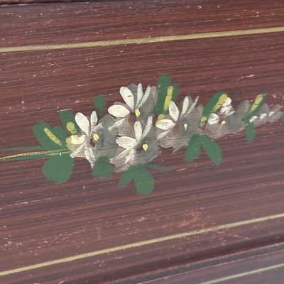 LOT 29X: Antique Hand Painted Cottage Victorian Wooden Bed Frame