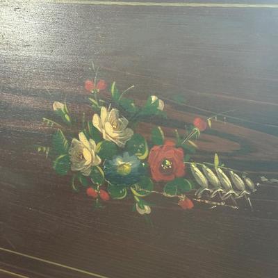LOT 29X: Antique Hand Painted Cottage Victorian Wooden Bed Frame