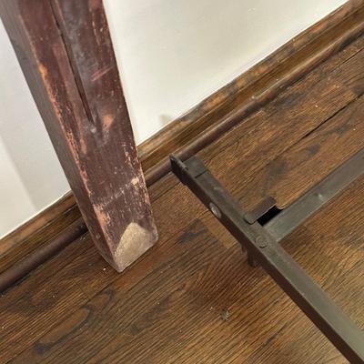 LOT 29X: Antique Hand Painted Cottage Victorian Wooden Bed Frame