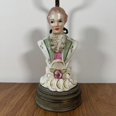 LOT 33M: Two Vintage Victorian Porcelain Bust Table Lamps