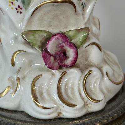 LOT 33M: Two Vintage Victorian Porcelain Bust Table Lamps