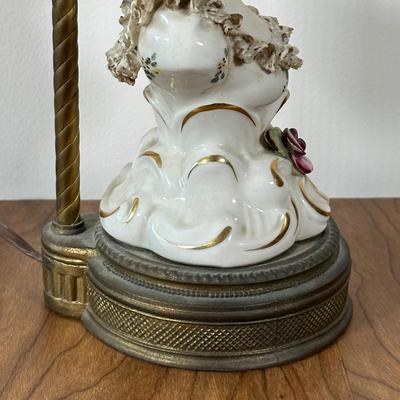 LOT 33M: Two Vintage Victorian Porcelain Bust Table Lamps
