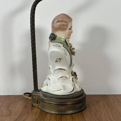 LOT 33M: Two Vintage Victorian Porcelain Bust Table Lamps