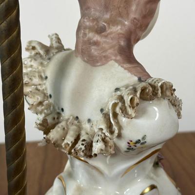 LOT 33M: Two Vintage Victorian Porcelain Bust Table Lamps