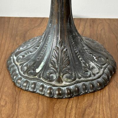 LOT 34M: Vintage Tiffany Style Stained Glass Table Lamp