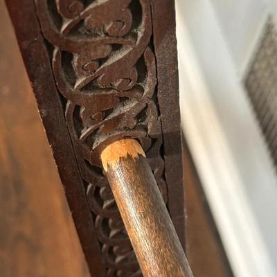LOT 35M: Antique Moorish Carved Hardwood & Mother Of Pearl inlaid Easel Circa 1920’s