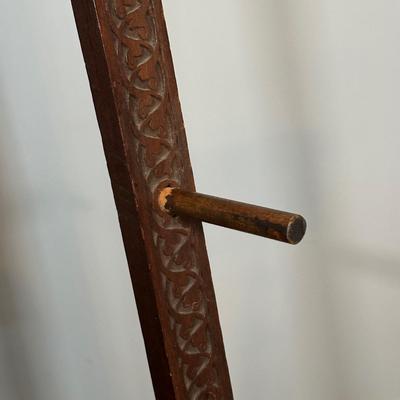 LOT 35M: Antique Moorish Carved Hardwood & Mother Of Pearl inlaid Easel Circa 1920’s