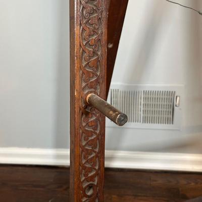 LOT 35M: Antique Moorish Carved Hardwood & Mother Of Pearl inlaid Easel Circa 1920’s