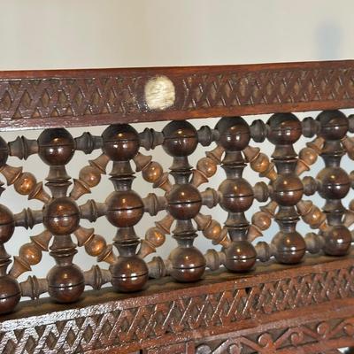 LOT 35M: Antique Moorish Carved Hardwood & Mother Of Pearl inlaid Easel Circa 1920’s