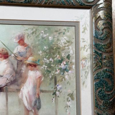 LOT 37X: "Fishing Fun" Framed Print by Willem Haenraets