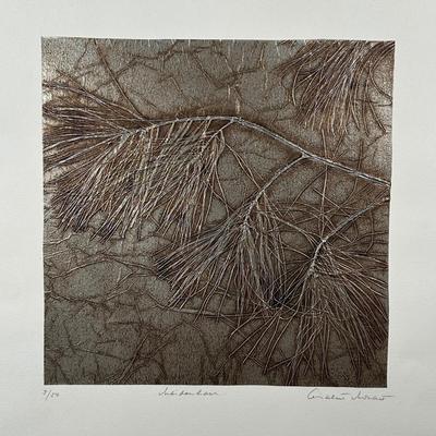 LOT 38X: Signed & Numbered 5/50 Pine Needle Relief Print