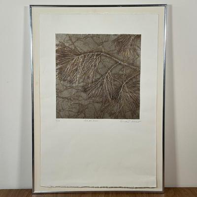 LOT 38X: Signed & Numbered 5/50 Pine Needle Relief Print