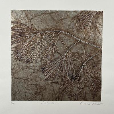 LOT 38X: Signed & Numbered 5/50 Pine Needle Relief Print