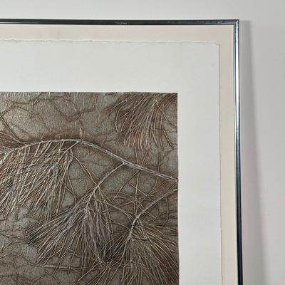 LOT 38X: Signed & Numbered 5/50 Pine Needle Relief Print