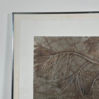 LOT 38X: Signed & Numbered 5/50 Pine Needle Relief Print